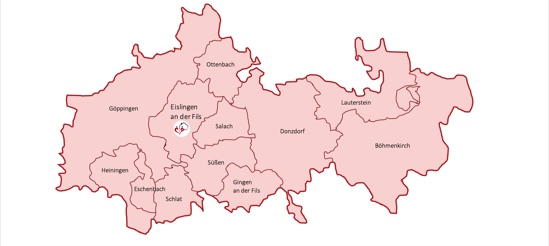 Landkarte unserer Einsatzgebiete